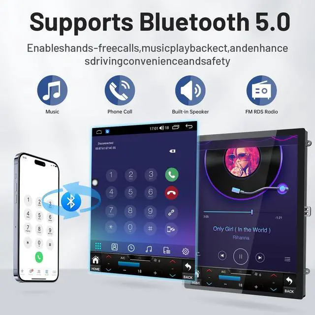 Alt view image 3 of 6 - 8 Core 4GRAM 64GB Car Radio for Jeep Grand Cherokee 2014 2015 2016 2017 WK2: Android 13 Car Stereo Carplay Android Auto, 9.7" Touch Screen 5GWiFi GPS Navigation Backup Camera DSP FM/AM Radio SWC