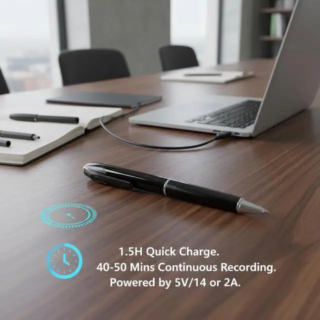 Alt view image 5 of 6 - 64GB Digital Voice Recorder Pen, 1080P HD Multimedia Recorder for Lectures Meetings Interviews, Professional Dictaphone with 3 Ink Refills, One-Key Manual Operation, USB Transfer