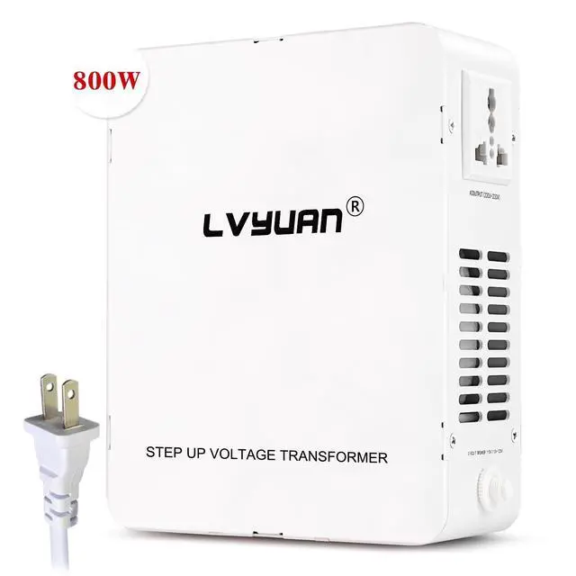 Alt view image 2 of 6 - 800W Step Up Transformer 110/120V to 220/240V | resettable circuit breaker, compatible EU & Asian appliances for US & Canada use, pure copper toroidal coil