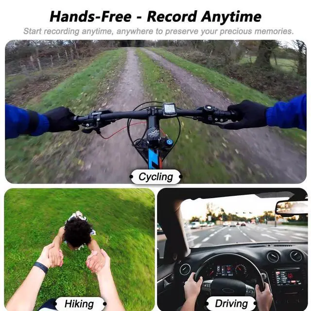 Alt view image 6 of 6 - 4K 128GB Body Camera, Audio and Video Recording, with Magnetic Back Clip&Bike Mount, 180°Rotating Lens, Wearable Portable Bodycam for Outdoor/Sports/Security/Police