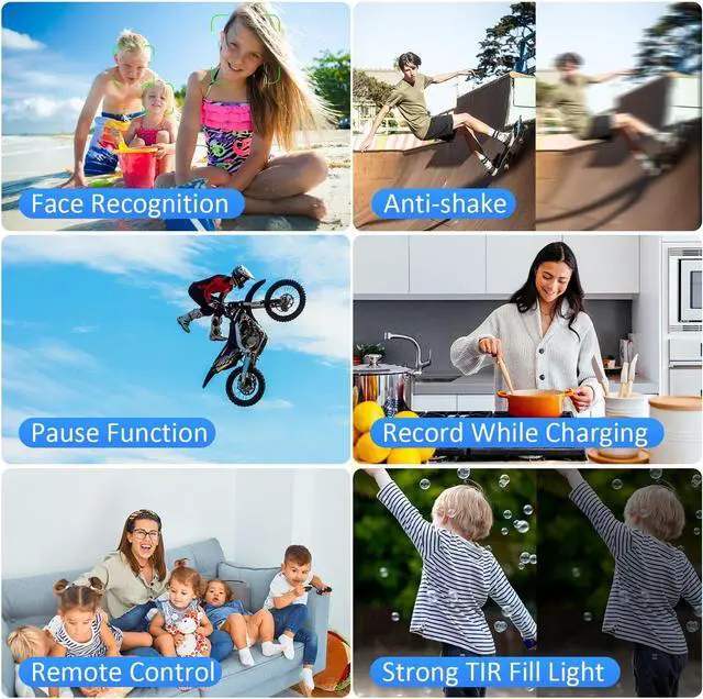 Alt view image 5 of 6 - 4K Ultra HD Video Camera Camcorder, 48MP Digital Recorder with Wireless Lavalier Microphone, 18X Digital Zoom, Remote Control, 32GB SD Card for Vlogging YouTube Travel