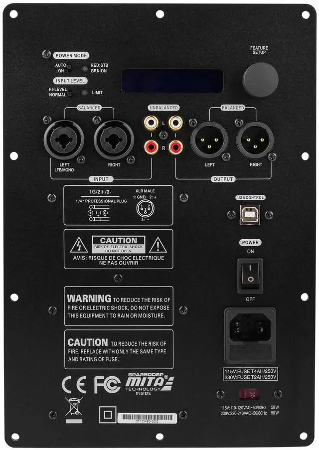 Alt view image 2 of 4 - SPA250DSP 250W Subwoofer Plate Amplifier with DSP