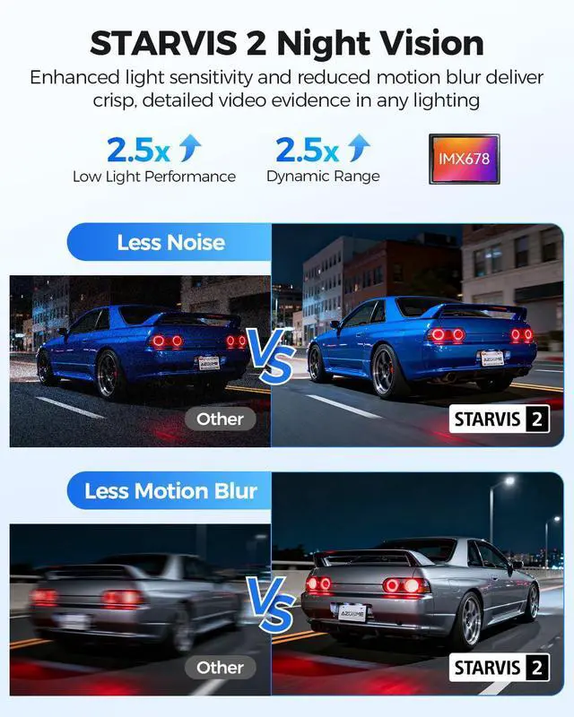 Alt view image 3 of 6 - PG17 Pro STARVIS 2 Mirror Dash Cam Front and Rear with IMX678, ADAS 12" Rear View Mirror Camera, 4K+ 2.5K Dual HDR Dash Camera for Cars, 5.8GHz WiFi Car Camera with 128GB Card Voice Control GPS