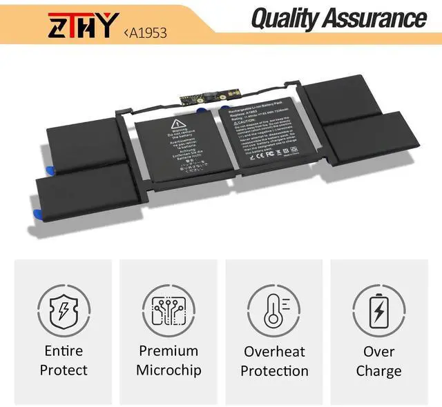 Alt view image 4 of 6 - A1990 A1953 Laptop Battery for MacBook Pro 15" Touch Bar A1990 EMC 3215 3359 BTO CTO Mid 2018 2019 MV902LL/A MV912LL/A MV922LL/A MV932LL/A MV942LL/A MV952LL/A MV962LL/A MV972LL/A MV902B/A MV912B/A
