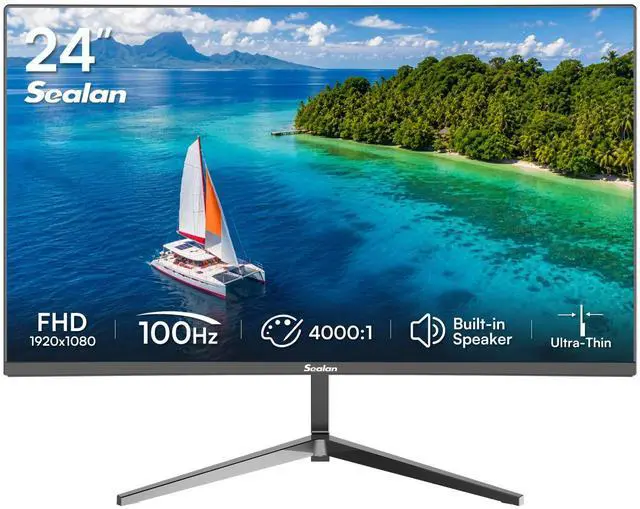 Main image of 24 Inch Computer Monitor, FHD 1080P, 100Hz | VA Display with Built-in Speaker, HDMI DP, FreeSync HDR10, 98% sRGB, VESA Mountable for Home Office Gaming