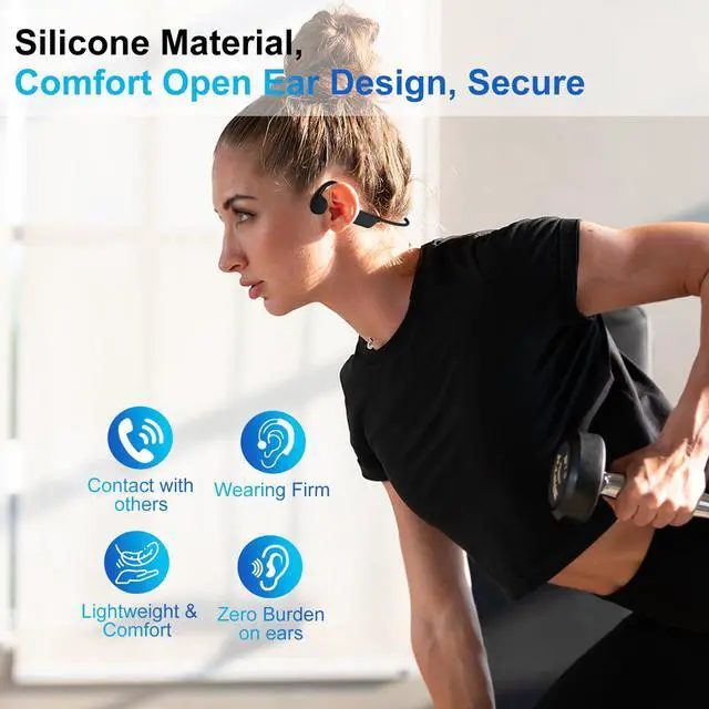 Alt view image 5 of 6 - Swimming Bone Conduction Headphones, IPX8 Open Ear Headphones Bluetooth 5.4 Waterproof Earbuds with 32GB MP3 7H Playtimes, Underwater Headphones for MarathonSwimmingRunningCycling
