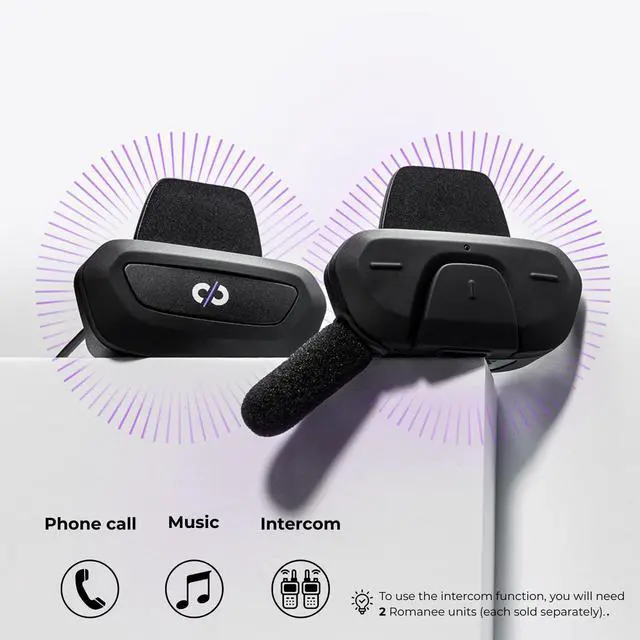 Alt view image 5 of 6 - Roamee - Bluetooth Hands-Free Kit for Bikers