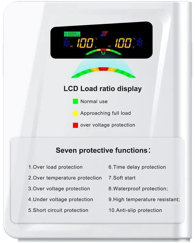 Alt view image 6 of 6 - Step Down Transformer 120v to 100v Voltage Converter 2000W, No Noise, Ten Protection Functions, Using Japan Appliances in US