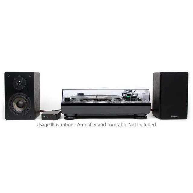 Alt view image 2 of 6 - MB42 Standard 2-Way Passive Bookshelf Speakers, Stereo Pair, Black | Amplifier Required, 4-Inch Carbon-Fiber Woofer, 0.75-Inch Silk-Dome Tweeter, Desktop, Home Theater, Surround Sound