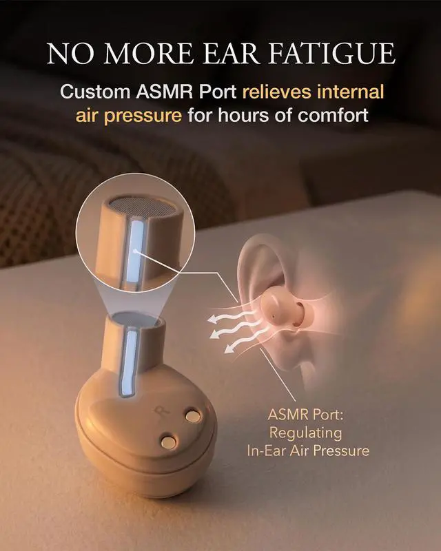 Alt view image 5 of 6 - Audio ZE500 True Wireless ASMR Earbuds - Ultra-Compact Bluetooth Sleep Earbuds for Side Sleepers, 3D Binaural Sound, Zero Ear Pressure, Custom Tuned for Relaxation & ASMR (Dark Gray)
