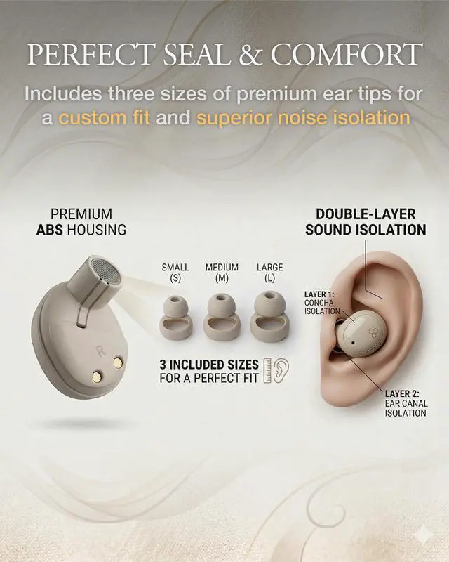 Alt view image 6 of 6 - Audio ZE500 True Wireless ASMR Earbuds - Ultra-Compact Bluetooth Sleep Earbuds for Side Sleepers, 3D Binaural Sound, Zero Ear Pressure, Custom Tuned for Relaxation & ASMR (Dark Gray)
