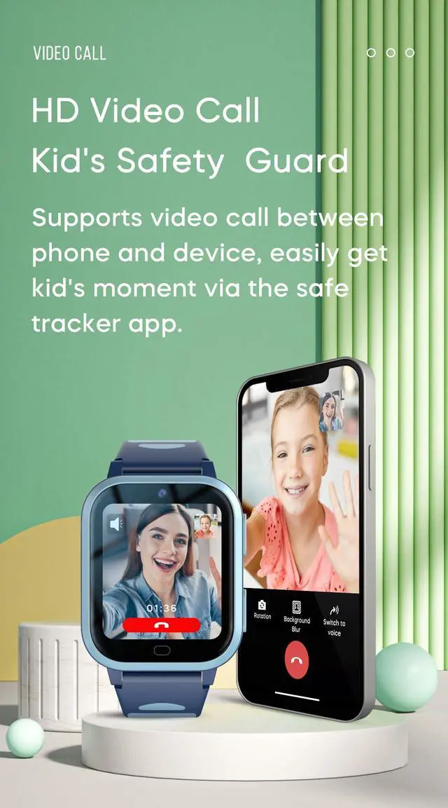 Alt view image 3 of 6 - 4G Kids Smart Watch GPS Tracker Smartwatch with Whatsapp Line TikTok | FaceBook 1.69Big Screen Real-time Tracker Pedometer Video Phone Call and Text Voice Chat SOS Alarm Message Class Mode Camera