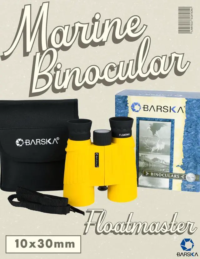 Alt view image 5 of 6 - 10x30 Floating Waterproof Marine Binoculars Boating Fishing - Rubber Armored, Durable Water-Resistant Compact Binoculars for Ocean, Water and Outdoor Use - BK7 Hiking, Birding Bird Watching Binocular