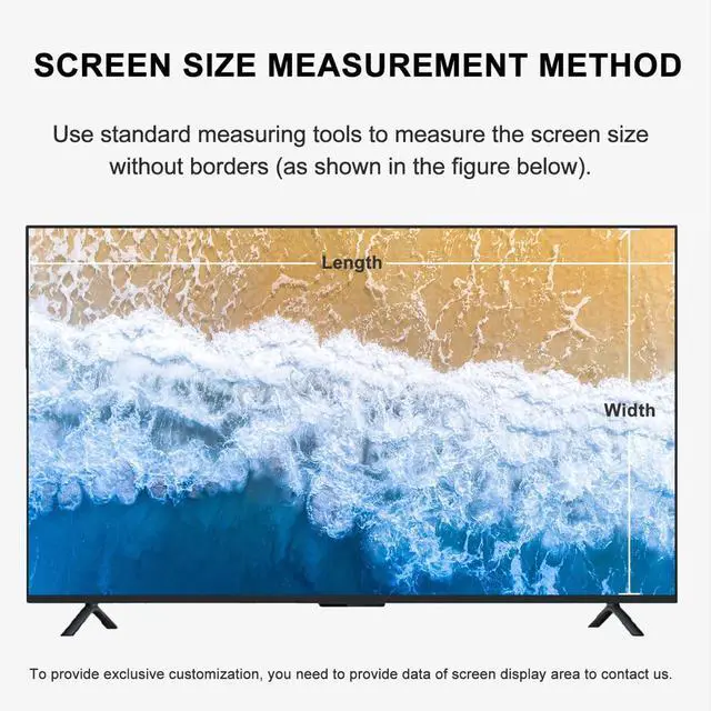 Alt view image 4 of 6 - 55-75Inch TV Screen Protector with Anti-Glare Anti-UV Coating, Frosted Matte Film to Reduce Reflections, Eye Fatigue - Indoor and Outdoor,75in1645x930mm