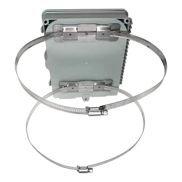 Alt view image 5 of 6 - Fiber Optic Wall Mount or Pole Mount Enclosure for Indoor or Outdoor Fiber Optic Terminations and Fusion Splice installations with Couplers. (LC APC with Pigtails)