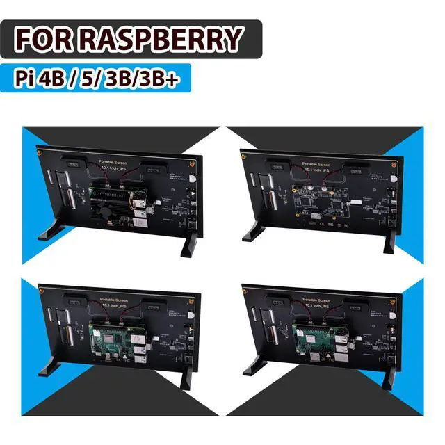 Alt view image 5 of 6 - 10.1 inch Capacitive Touchscreen for Raspberry Pi, HDMI Monitor IPS 1280X800 LCD Display with Dual-Speaker for Raspberry Pi 5/4B/3B+/3B/B+, with Mount Hole to Install Raspberry Pi Board
