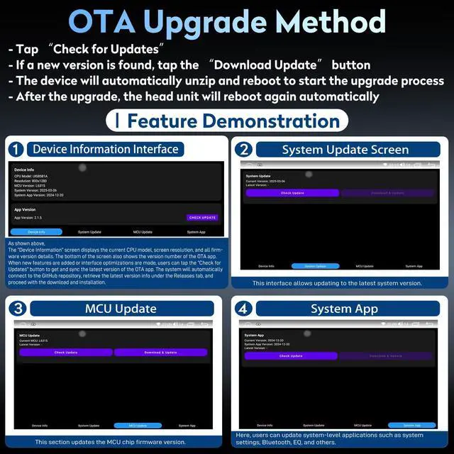 Alt view image 6 of 6 - 8Core 4GRAM 64ROM 5G WiFi Car Radio for Chevrolet Chevy Cruze 2009-2015 10.4inch Octa core Tesla Style Stereo IPS Touch Screen Wireless CarPlay Andriod Auto GPS FM SWC Camera Online upgrade OTA system