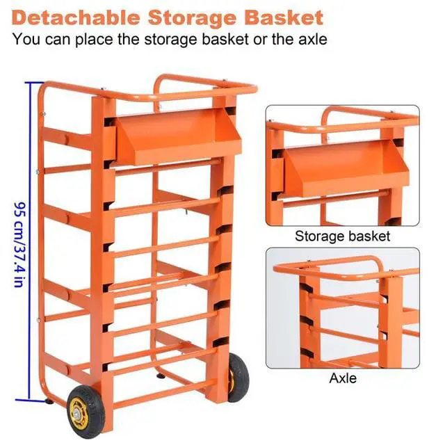 Alt view image 2 of 6 - Wire Spool Rack, Multi-Spool Wire Cart Cable Caddy, 11 Rods | Heavy Duty, Electrical Wire Spool Storage Holder, With Wheels, Cable Spool Dispenser Rack, For Electrical Industrial