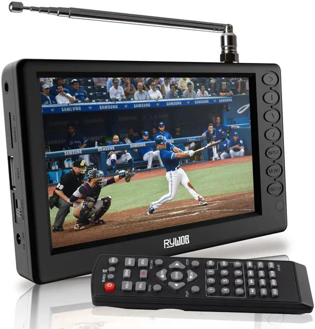 Main image of 5" Portable Digital TV,Mini ATSC Battery Operated TV with Stand | Supports TF Card/USB playback,Rechargeable Battery for 1800mAh,built-in FM radio and two speakers,Mini tv for Campig,Car