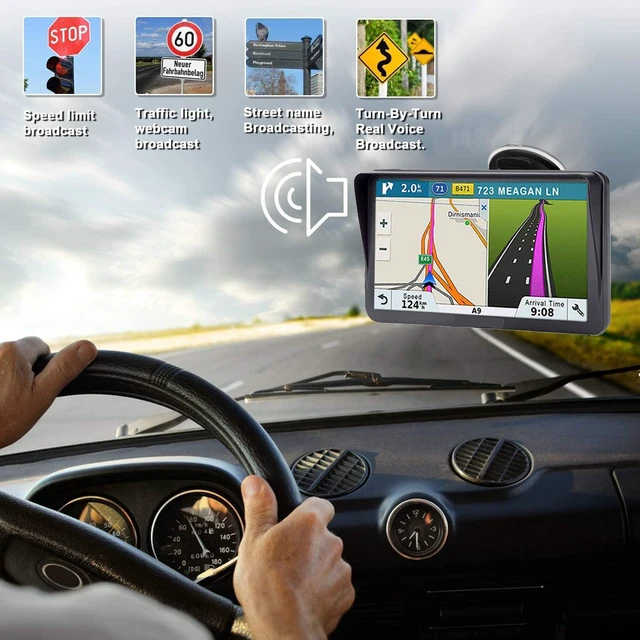 Alt view image 3 of 6 - Car GPS Navigation Truck RV, 2026 Map 9 inch Touch Screen Car GPS (Free Updates), Truck GPS Commercial Drivers, Voice Turn Direction Guidance, Support Speed and Red Light Warning