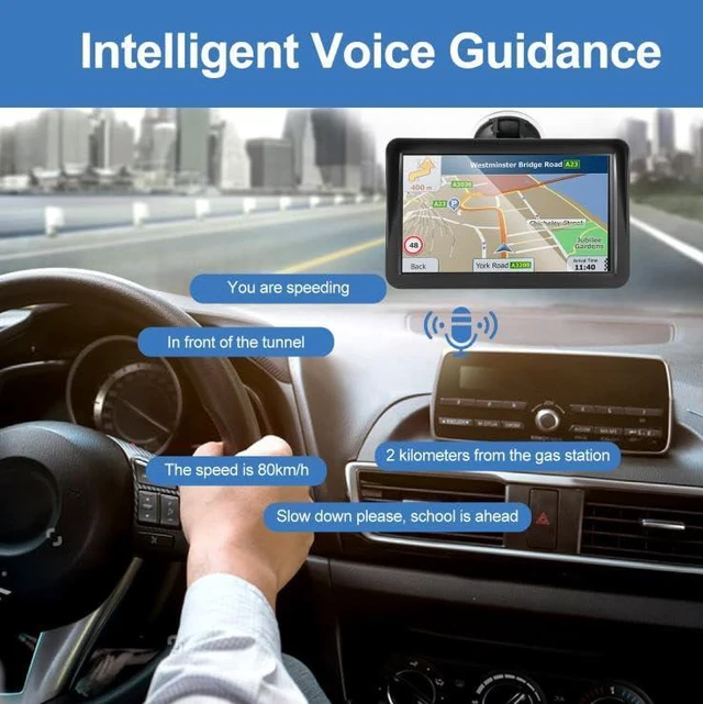 Alt view image 4 of 6 - Car GPS Navigation Truck RV, 2026 Map 9 inch Touch Screen Car GPS (Free Updates), Truck GPS Commercial Drivers, Voice Turn Direction Guidance, Support Speed and Red Light Warning