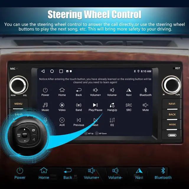 Alt view image 5 of 6 - Car Radio Stereo for Dodge RAM 1500 2500 3500 2009-2012 Wireless CarPlay | for Dodge RAM 1500 2500 3500 2009 2010 2011 2012 with Wireless CarPlay/Android Auto/GPS/HD Backup Camera
