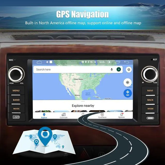 Alt view image 6 of 6 - Car Radio Stereo for Dodge RAM 1500 2500 3500 2009-2012 Wireless CarPlay | for Dodge RAM 1500 2500 3500 2009 2010 2011 2012 with Wireless CarPlay/Android Auto/GPS/HD Backup Camera