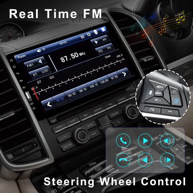 Alt view image 5 of 6 - Single Din Car Stereo with Bluetooth 9 Inch HD Touch Screen Car Stereo with Backup Camera + External Microphone + FM MP5 Player Car Audio Receivers Support Mirror Link SWC USB EQ Car Radio
