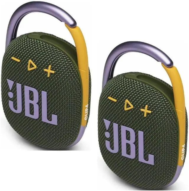 Main image of 2 Pack Clip 4 Waterproof Wireless Audio Bluetooth Speaker Bundle (Green)