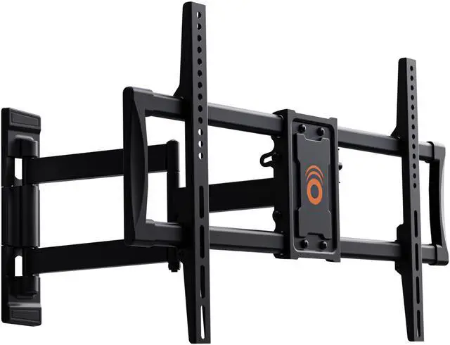 Main image of Corner TV Wall Mount for Big TVs - 24 Inches of Extension Plus Smooth Full Motion - Mount TVs Up to 65" in The Corner Or Up to 75" On A Flat Wall - Drilling Template & Cable Ties Included
