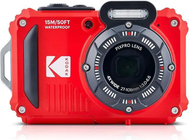 Alt view image 5 of 6 - PIXPRO WPZ2 Rugged Waterproof Shockproof Digital Camera 16MP 4X Optical Zoom 1080P Full HD Video, 2.7" LCD (Red) Bundle with Camera Case, SanDisk 32GB microSDHC Card (4 Items)
