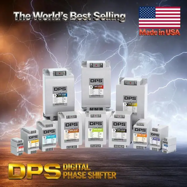Alt view image 2 of 6 - American Digital Phase Converter 5HP, Single to 3 Phase, 15A 200-240V | For 3HP(2.2kW) 9A Motor, Input/Output 200-240V, UL-Listed, 1 per 1 Motor Only, Easy Set Up, Digital Phase Shifter