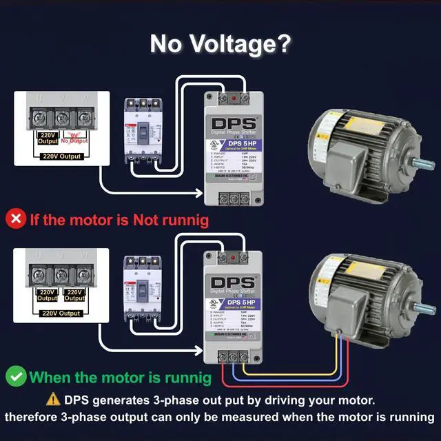 Alt view image 5 of 6 - American Digital Phase Converter 5HP, Single to 3 Phase, 15A 200-240V | For 3HP(2.2kW) 9A Motor, Input/Output 200-240V, UL-Listed, 1 per 1 Motor Only, Easy Set Up, Digital Phase Shifter