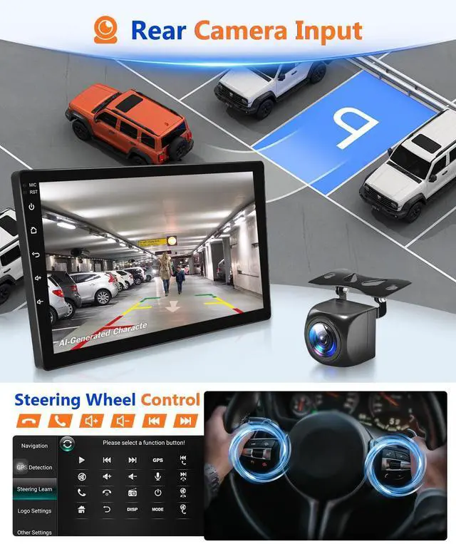 Alt view image 6 of 6 - 8Core 4G+64G Android Car Stereo for Honda Civic 2006-2011 | Apple CarPlay Android Auto, 9 IPS Touch Screen for Civic Radio Head Unit 5G WiFi GPS FM RDS EQ DSP Audio Receiver SWC Camera
