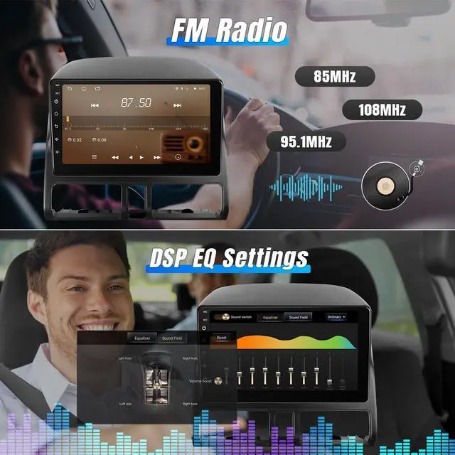 Alt view image 6 of 6 - 8 Core Car Radio for Honda CRV 2002-2006 Apple Carplay Android Auto | 9" IPS Touch Screen Head Unit for Honda CRV Stereo with Backup Camera, SWC, GPS Navigation/5G WiFi/Bluetooth/Mirror Link/FM