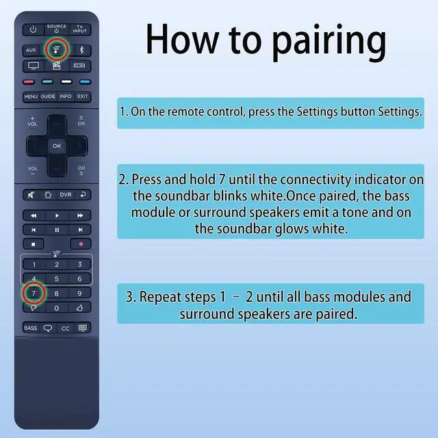 Alt view image 5 of 6 - Replacement Remote Control for Bose Soundtouch 300 Sound bar 421650 | 755001-0030