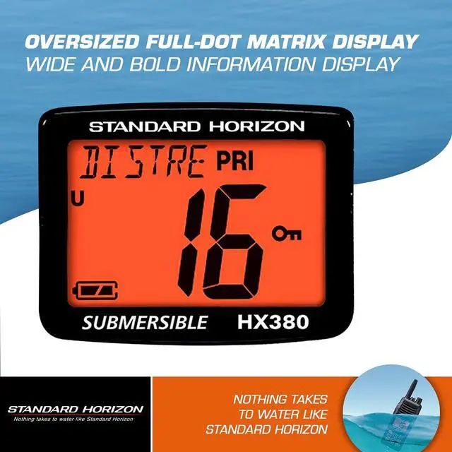 Alt view image 3 of 6 - HX380 1.5" Standard Handheld VHF