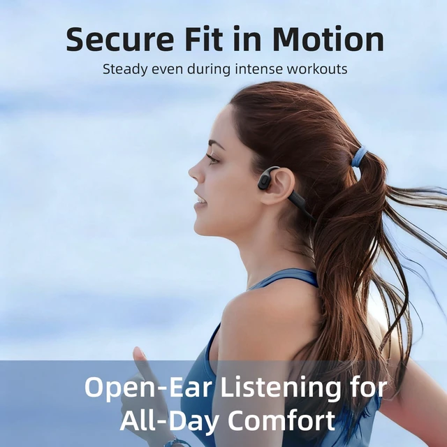 Alt view image 4 of 6 - Bone Conduction Swimming Headphones, IP68 Waterproof, 32GB MP3 | Bluetooth 6.0, 23g lightweight fit, TÜV-certified 10m waterproof, rear safety LED, ideal for swimming, running & workouts