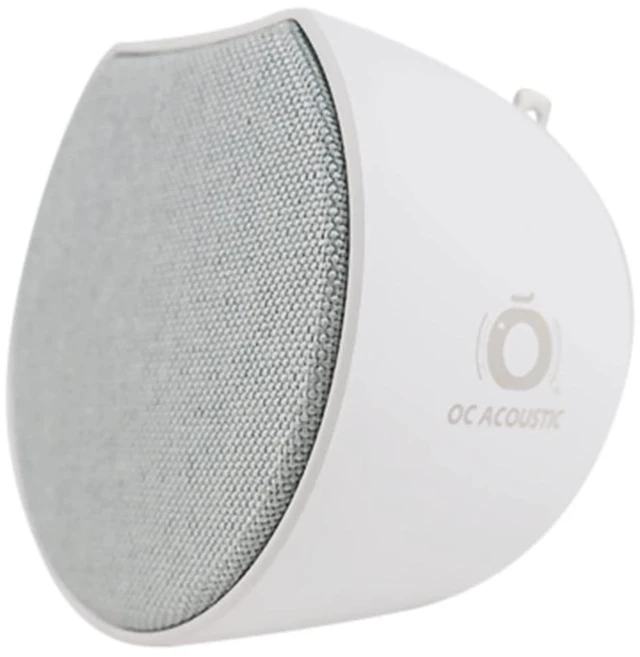 Main image of Newport Plug-in Outlet Speaker with Bluetooth 5.1 and Built-in USB Type-A Charging Port (Light Gray/White)