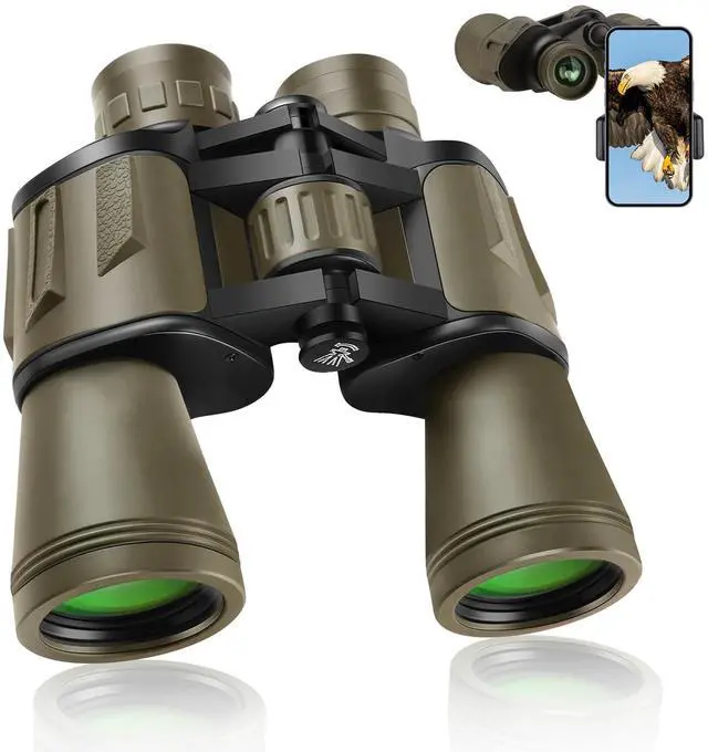 Main image of 20x50 Binoculars for Adults High Powered, Military Compact HD Waterproof Binoculars with Low Light Vision for Bird Watching Travel Hunting Football Games Stargazing with Carrying Case and Strap(Mud)