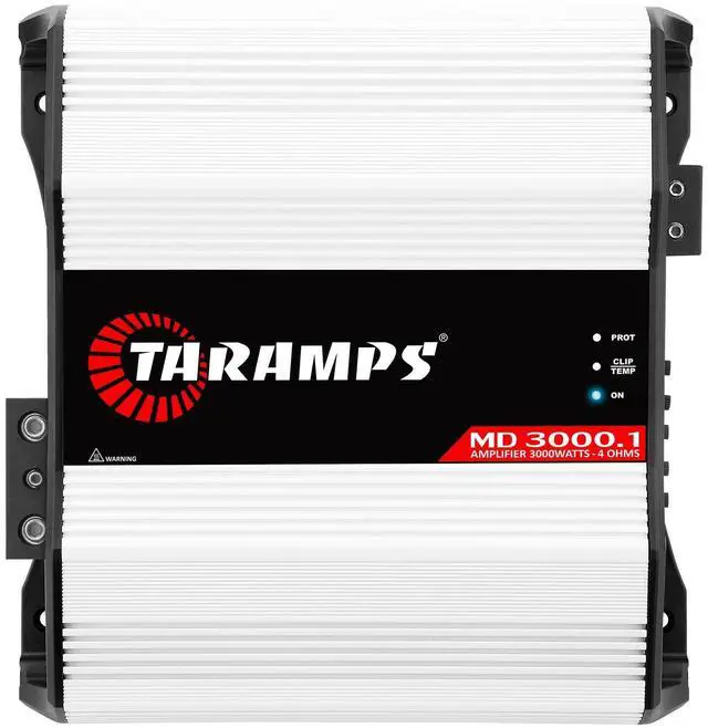 Main image of Taramps MD 3000.1 Amplifier 4 Ohms 3000 Watts RMS 1 Channel Full Range, Car Audio Monoblock, LED Monitor Indicator, Class D Great for Subwoofer, MD 3k