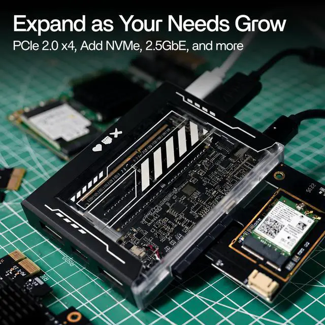 Alt view image 4 of 6 - 7700 Home Server Starter Kit, Intel Quad-Core, 16GB RAM | 32GB eMMC, Open x86 Platform, Docker Ready, Self-Hosting, PCIe Expansion, Quiet Low Power, Remote Access, 4K Media Server