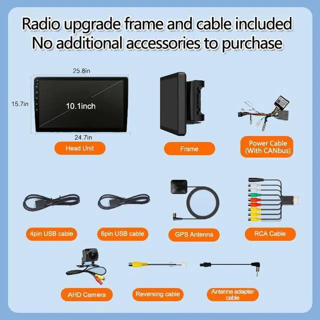 Alt view image 6 of 6 - 10.2 Inchs Car Stereo Radio Upgrade for Jeep Compass Patriot 2010 2011 2012 2013 2014 2015 2016 with Wireless CarPlay/Android Auto/SWC/Touch Screen/Android12/GPS Navigation/HD Backup Camera