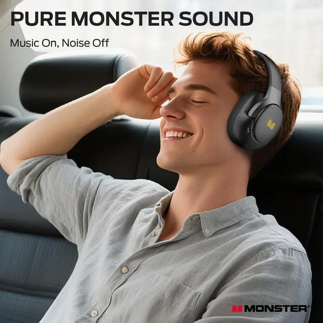 Alt view image 2 of 6 - Persona 5th ANC-Wireless Bluetooth Over-Ear Headphones with Microphone, 70H Playtime, Foldable Lightweight Bluetooth 6.0 Headphone for Travel/Office