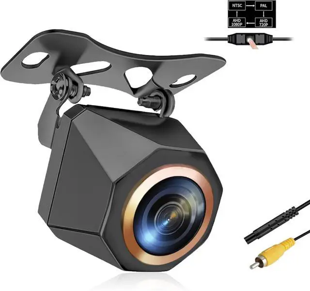 Main image of 1080P Backup Camera for Car, 3MP 170° AHD CVBS Universal Rear View Camera with Night Vision & 4 Modes,12-24V, IP68K, Guide Line, Mirror/Normal Switch,Rear/Front/Side cam for car,SUV,truck, large truck