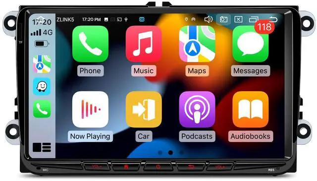 Main image of Car Stereo for VW Volkswagen EOS Golf, Android 14 Octa Core 6GB+128GB Car Radio, 9 QLED IPS Touch Screen GPS Navigation Bluetooth Head Unit Built-in DSP CarPlay Android Auto 4G LTE | 6+128GB, QLED IP