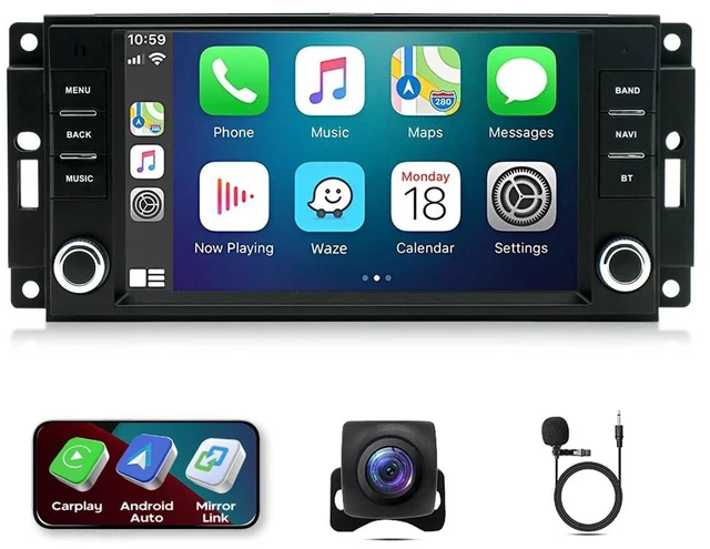 Alt view image 5 of 6 - 7" Double Din Car Radio Stereo for Dodge Grand Caravan 2008-2020 / Dodge Nitro 2007-2012 Android 13 with Wireless & Wired Carplay Android Auto,GPS Navigation/SWC/Backup Camera+MIC