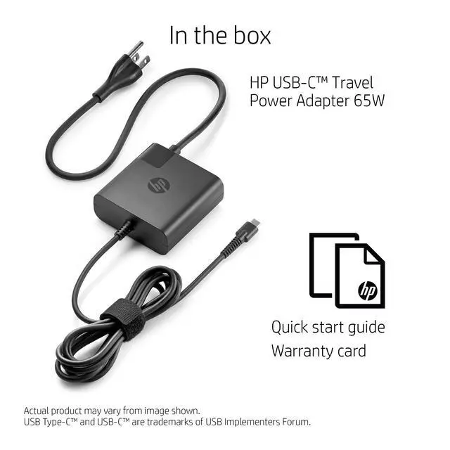 Alt view image 3 of 3 - Travel AC Adapter - Power Adapter - 65 Watt - Black