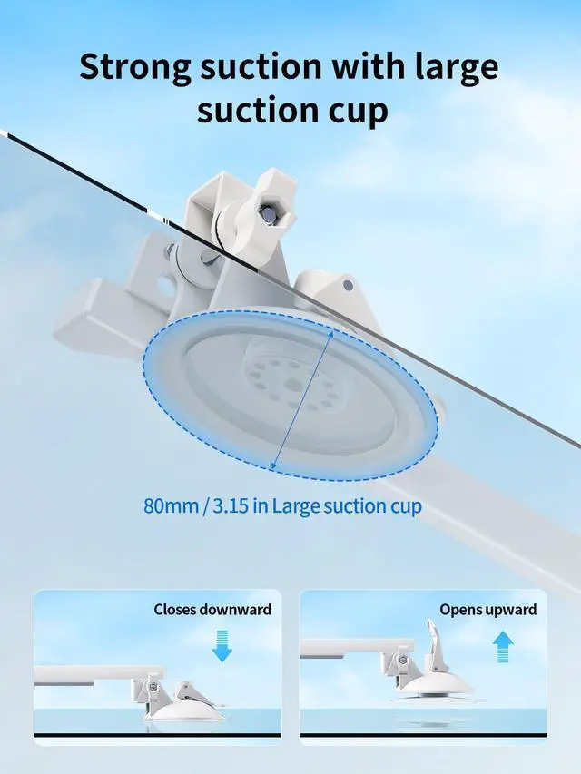 Alt view image 2 of 6 - Starlink Mini Car Suction Cup Mount with Large Suction Cup, 180° Rotatable | Metal Mount for Car Roof, Windows, Strong Grip for Stable Satellite Signal on RVs, Boats, and Road Trips