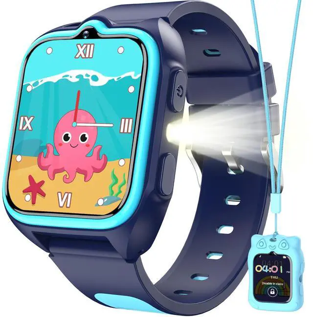 Main image of Kids Smart Watch with 32 Puzzle Games, HD Camera & Video Recording, 1.75" Touch Screen, Flashlight,Music Player, Pedometer, Alarm Clock,Stopwatch,Kids Watch for Boys Ages 4-12